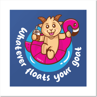 Whatever floats your goat (on dark colors) Posters and Art